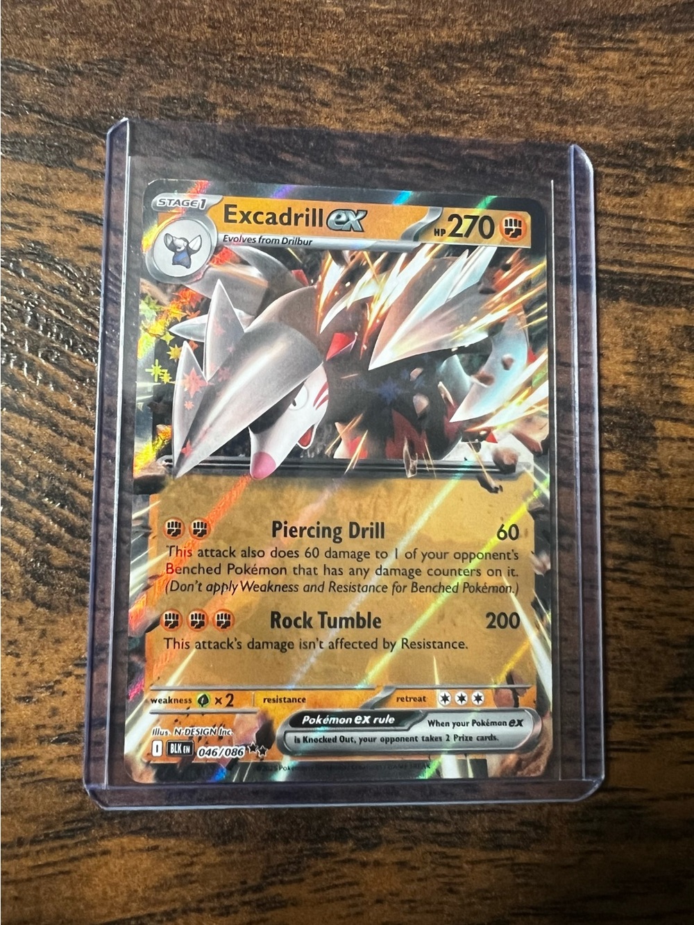 Excadrill ex Pokémon Holo Card - 046/086 Double Rare